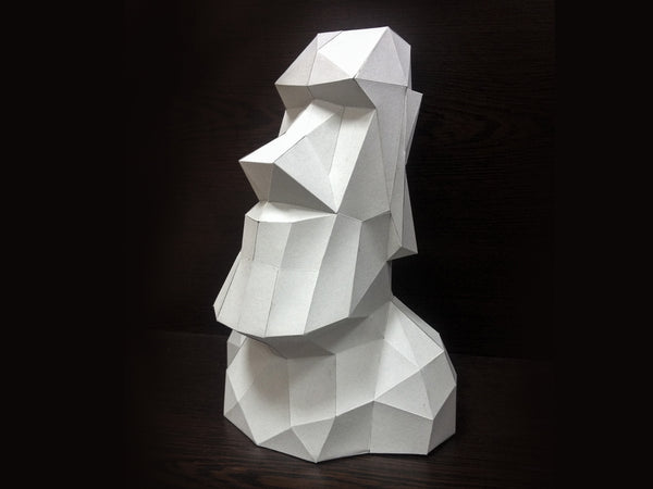 MOAI - Make your own geometric model using PDF template - Poligonia - 3D Papercraft creations